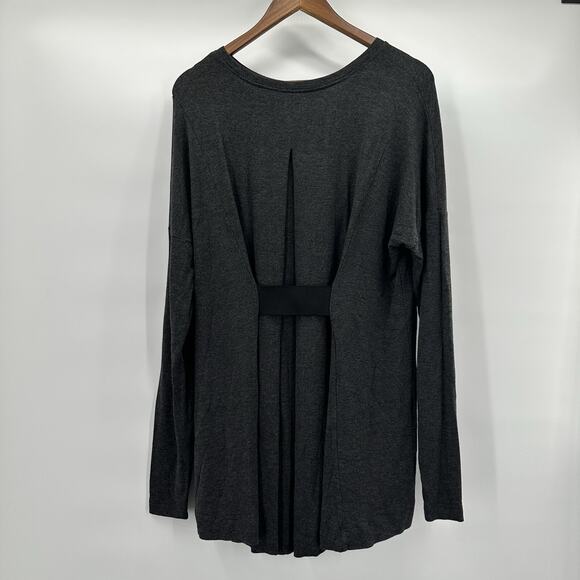 Cabi Sway Sweatshirt 3670 Womens Medium Gray Long Lagenlook Boxy Stretch - Picture 4 of 11